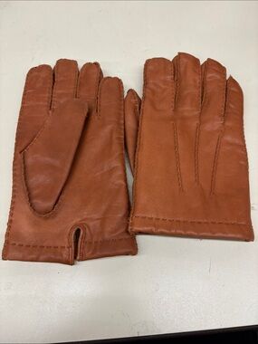 Aris Men's Leather Gloves in Cognac Brown